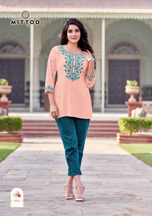 Mittoo Charmi Rayon Western Short Top Collection